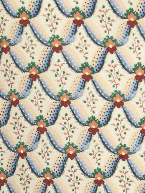 ETRO graphic-print straight-leg trousers - Neutrals