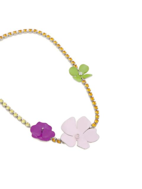 Marni flower-embellishment chain necklace - Silver