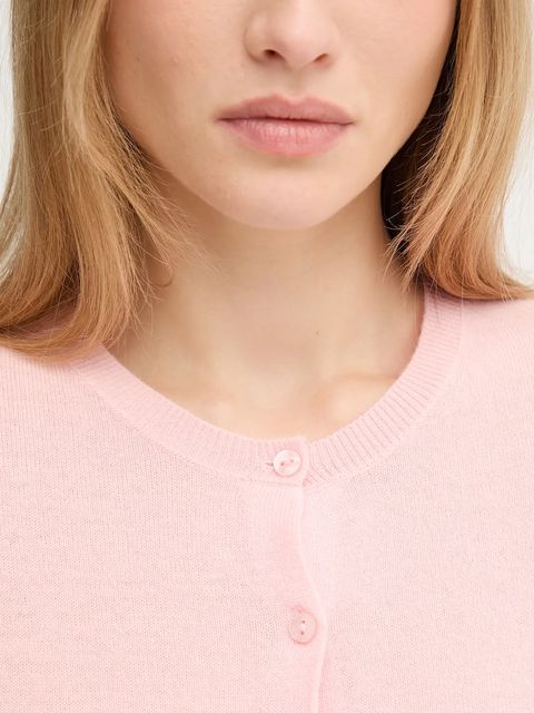 United Colors of Benetton kardigan wełniany kolor różowy lekki