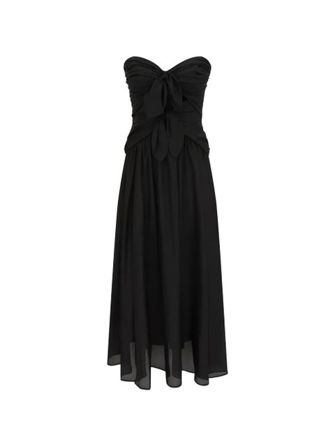ZIMMERMANN Aster tie-detail midi dress - Black - zdjęcie produktu nr 1