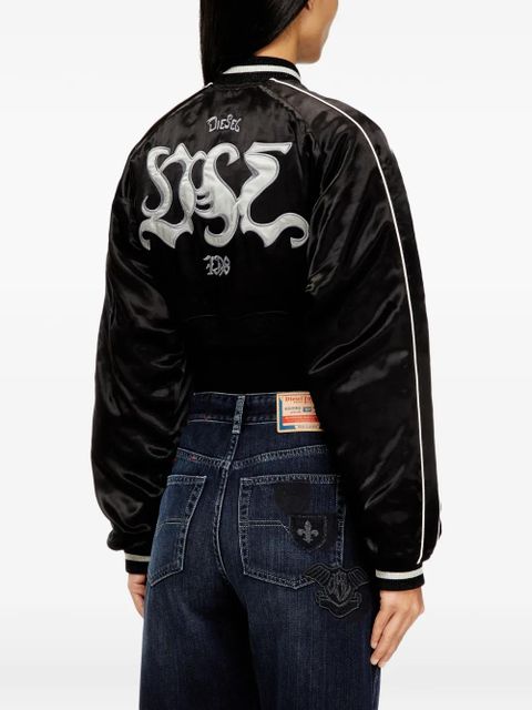 Diesel G-OSPEL-CP appliqué zipped jacket - Black