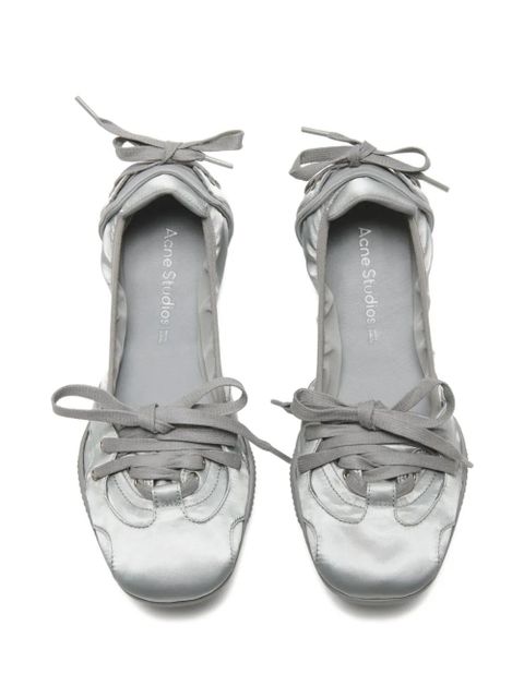 Acne Studios satin-finish ballet flats - Grey