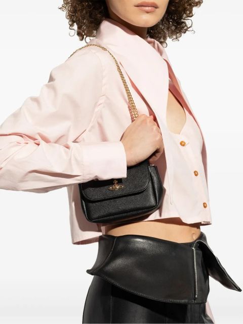 Vivienne Westwood Orb-plaque shoulder bag - Black