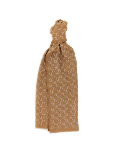 Max Mara monogram-pattern stole - Brown - zdjęcie produktu nr 1