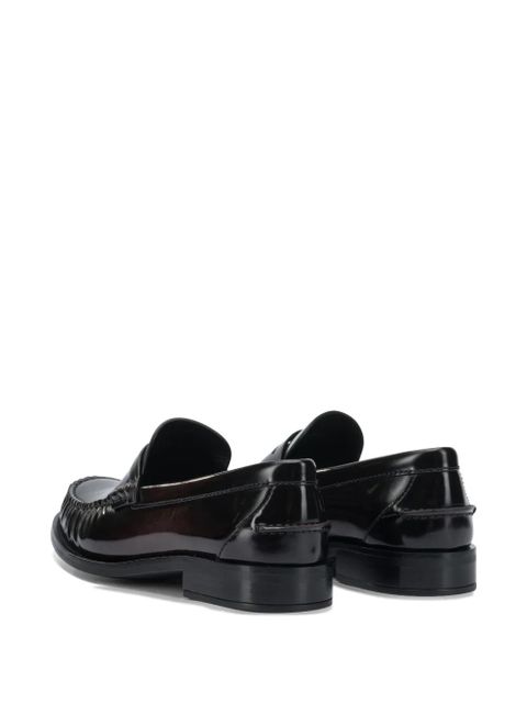 Prada logo-debossed loafers - Black