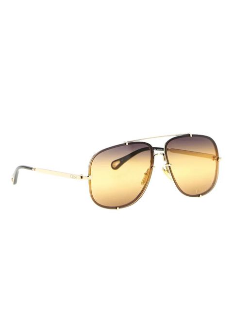 Chloé Eyewear pilot-frame sunglasses - Gold - zdjęcie produktu nr 2