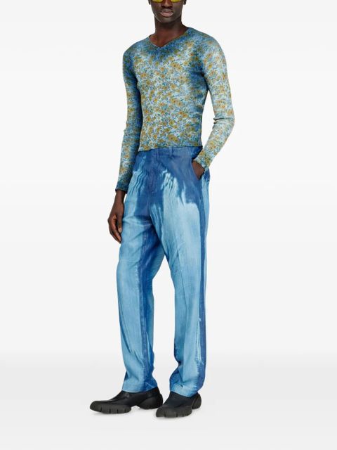 Diesel M-Ege floral-print T-shirt - Blue - zdjęcie produktu nr 2