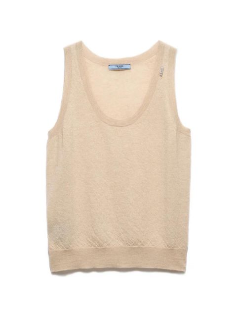 Prada cashmere tank top - Neutrals - zdjęcie produktu nr 1