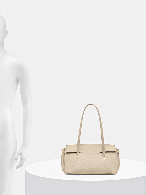 Liviana Conti torebka skórzana kolor beżowy A5WA51