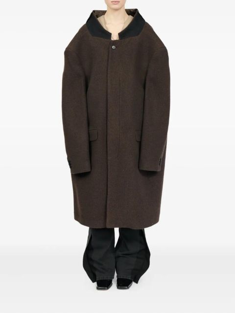 MM6 Maison Margiela drop-shoulder wool coat - Brown - zdjęcie produktu nr 2