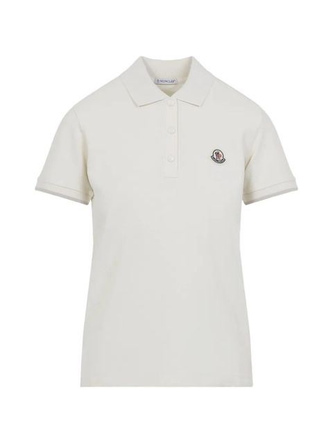 Moncler emblem trimmed polo - Neutrals - zdjęcie produktu nr 1