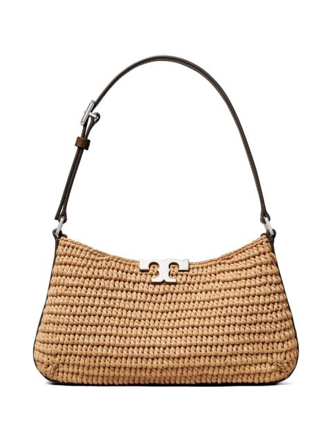 Tory Burch Eleanor raffia slim shoulder bag - Neutrals - zdjęcie produktu nr 1