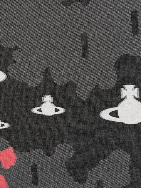 Vivienne Westwood camouflage Orb scarf - Black