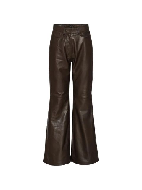 ROTATE BIRGER CHRISTENSEN leather trousers - Brown - zdjęcie produktu nr 1
