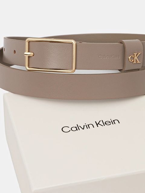 Calvin Klein pasek skórzany damski kolor beżowy LV04F7050G