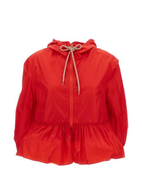 Simone Rocha taffeta hooded jacket - Red - zdjęcie produktu nr 1