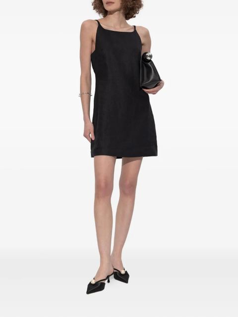 Posse square-neck linen mini day dress - Black - zdjęcie produktu nr 2