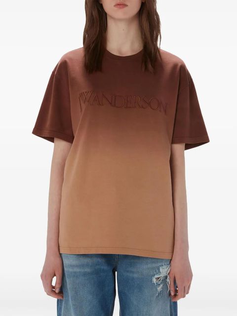 JW Anderson ombré-effect organic cotton T-shirt - Brown