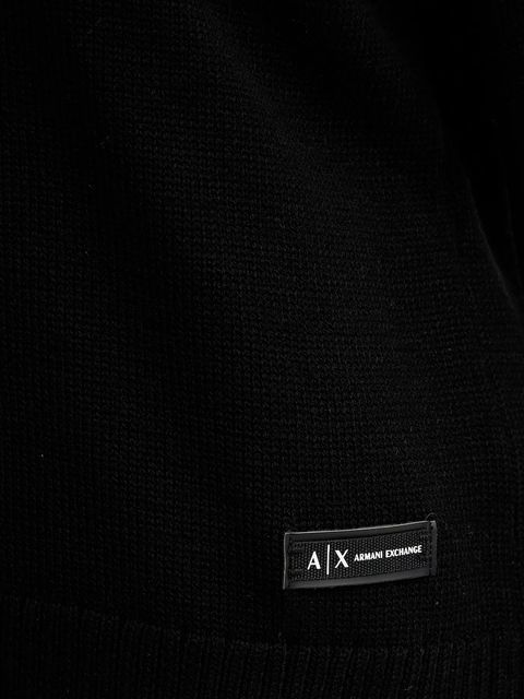 Armani Exchange sweter z dodatkiem wełny damski kolor czarny lekki XW001335 AF13774