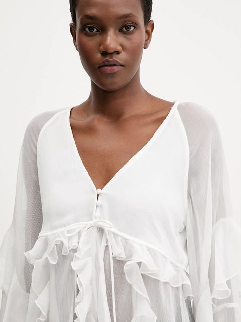 Bardot bluzka damska kolor biały gładka 59934TB - zdjęcie produktu nr 2