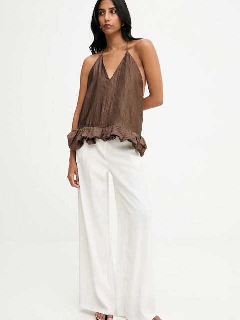 Answear.LAB bluzka damska kolor brązowy gładka - zdjęcie produktu nr 2