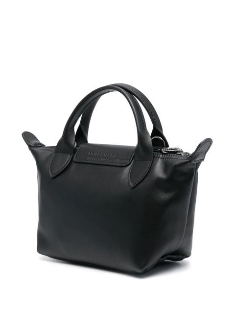 Longchamp Le Pliage leather mini bag - Black