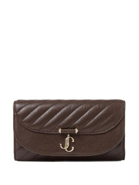 Jimmy Choo Curve quilted clutch bag - Brown - zdjęcie produktu nr 1