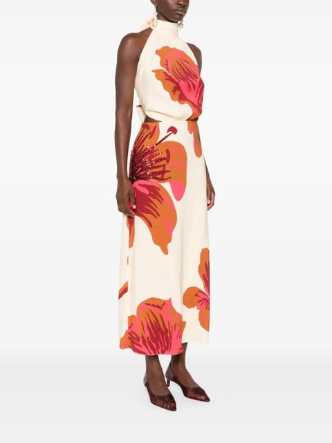 Johanna Ortiz Best of Times midi dress - Neutrals