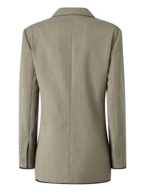 PINKO mélange-effect blazer - L67 BROWN WATER BOTTLE - zdjęcie produktu nr 2