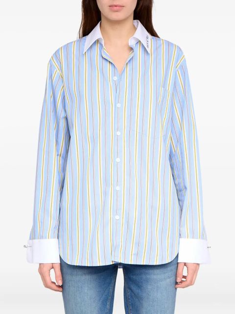 Zadig&Voltaire striped cuff shirt - Blue