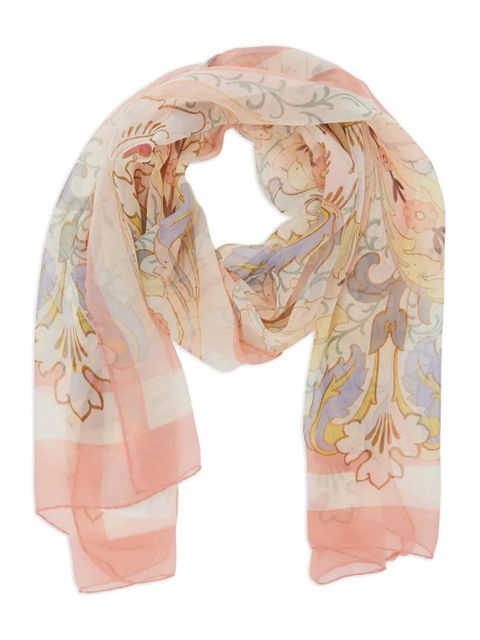 ETRO floral-print silk scarf - Pink
