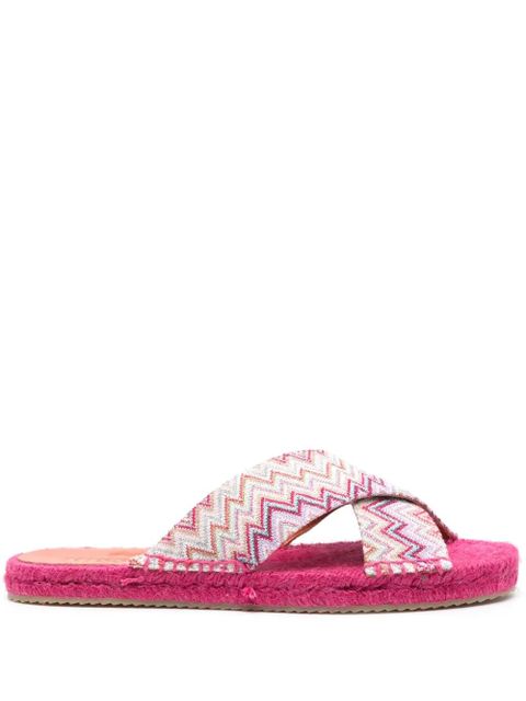 Missoni zigzag-woven espadrilles - Pink