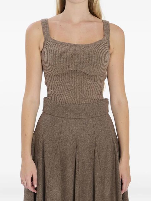 Max Mara ribbed tank top - Brown - zdjęcie produktu nr 1