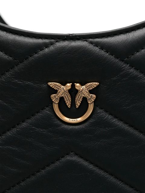 PINKO quilted leather tote bag - Black