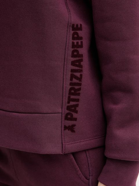 Patrizia Pepe bluza bawełniana damska kolor bordowy z aplikacją 2M4494 J079