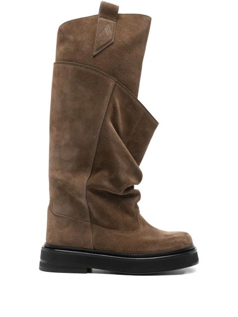 The Attico 35mm Passeggiata suede knee-high boots - Brown - zdjęcie produktu nr 1