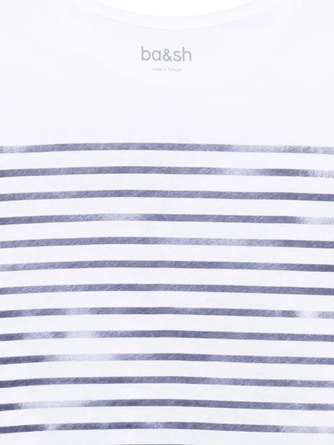 Ba&Sh stripe print boxy top - White