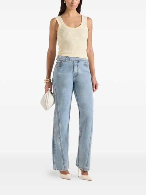 Manière De Voir Liane ribbed scoop-neck tank top - Neutrals - zdjęcie produktu nr 2