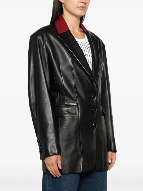Rabanne leather blazer - Black