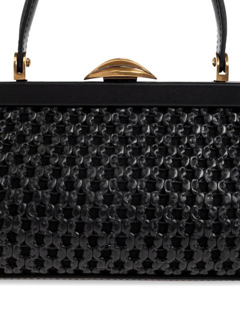 Cult Gaia mini Zuma woven tote bag - Black