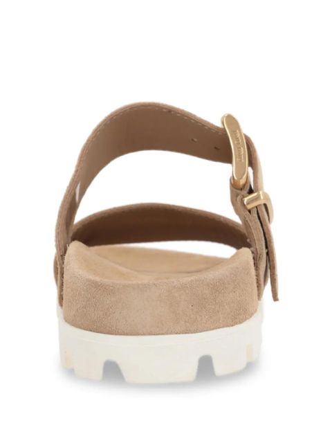 Miu Miu buckled-strap suede sandals - Neutrals