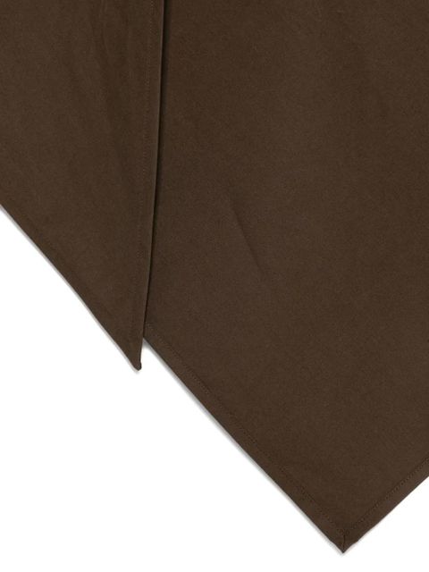 Magda Butrym shawl-collar cotton scarf - Brown