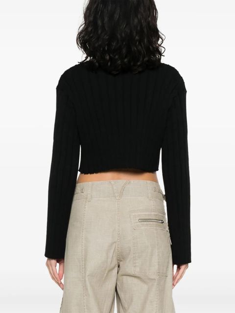 Alexander Wang cropped ribbed sweater - Black
