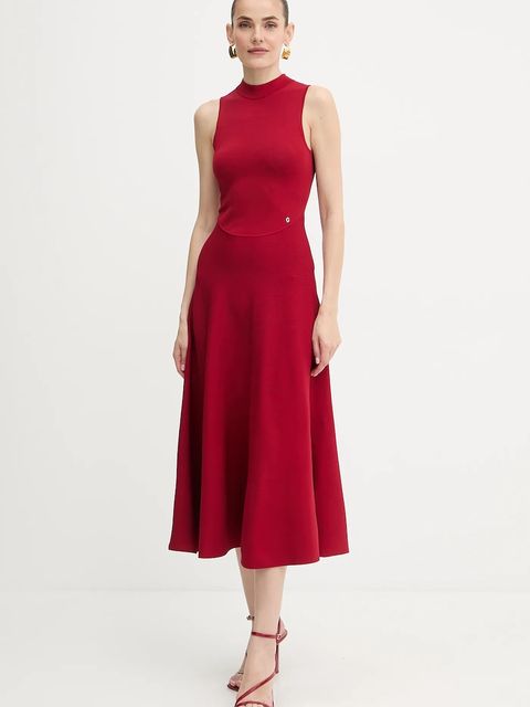 Guess sukienka CASSANDRA kolor czerwony maxi rozkloszowana W5YK0S Z0241