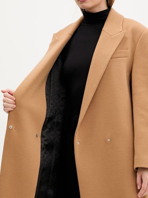 HUGO płaszcz kolor brązowy 50547606