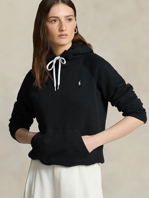Polo Ralph Lauren bluza damska kolor czarny z kapturem gładka 211943007 - zdjęcie produktu nr 1