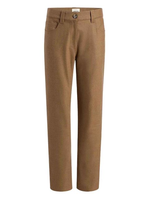 KHAITE straight-leg wool-blend trousers - Brown - zdjęcie produktu nr 1