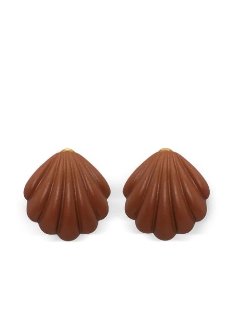 Johanna Ortiz Shell Earrings - Brown - zdjęcie produktu nr 1