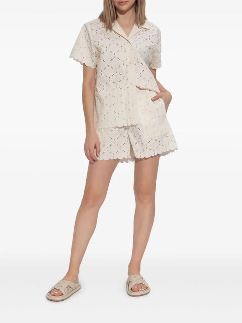 Moncler broderie-anglaise shirt - White