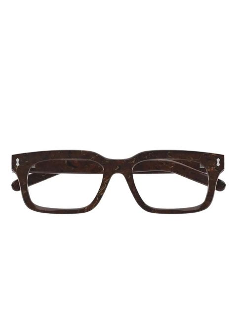 Gucci Eyewear rectangle-frame sunglasses - Brown - zdjęcie produktu nr 1
